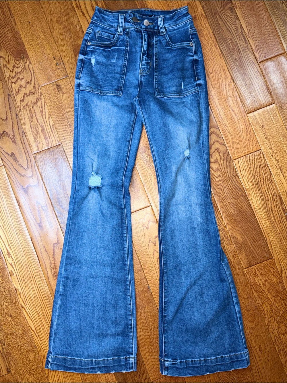 Windsor Medium Distressed High Waisted Wide Leg Jeans Women’s / Junior’s Size 1